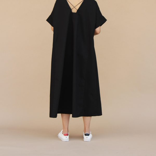 پیراهن مشکی گشاد تترون