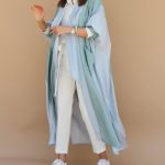 مانتوی سبزآبی وال کریشه