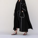 مانتوی مشکی بلند نخ