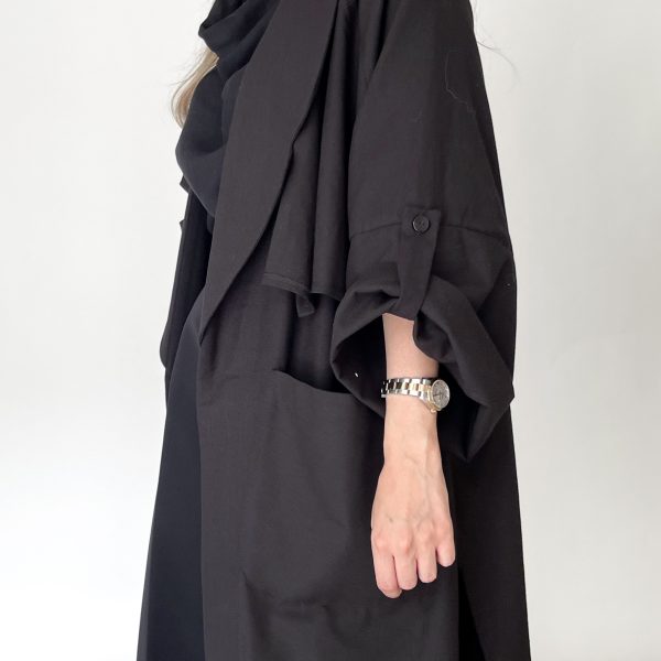 مانتو لینن مشکی - Image 6